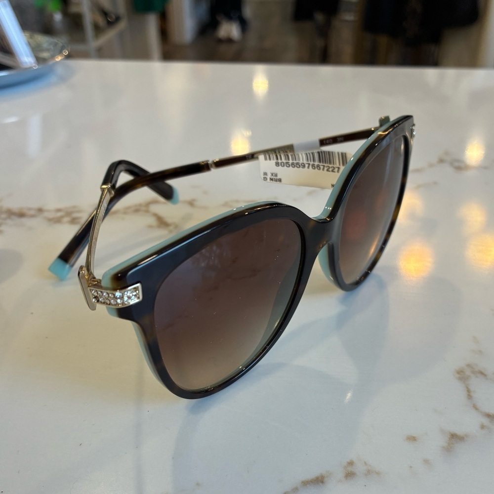 Tiffany & Co. sunglasses, model TF4193-B in a havana on blue frame nwt